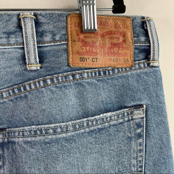 Levi’s 501‎ CT denim distressed taper leg jeans size 40 x 32 - Picture 6 of 8